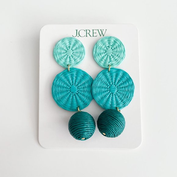 J. Crew Triple-Drop Raffia Earrings (Bright Patina) - Picture 3 of 3